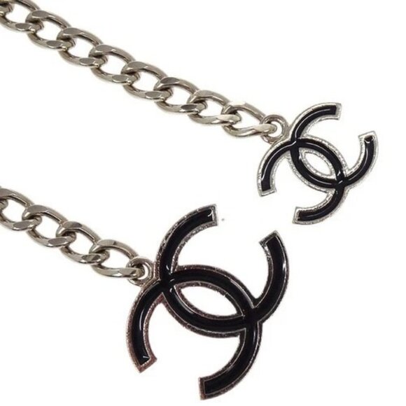 Chanel Chain Belt CC Silver Small Good 09V 155422